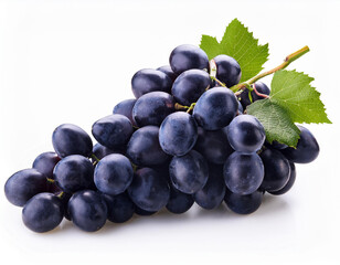 Fototapeta premium black grapes isolated on white background 