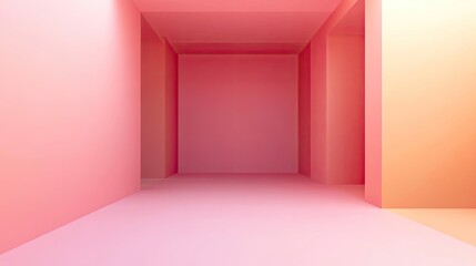 Abstract Pink Room with Soft Lighting Effects