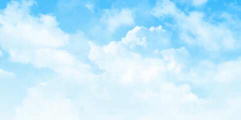 White cloud on blue sky.  The vast blue sky and clouds sky