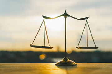 Scales of justice, Symbol of law and justice concept.