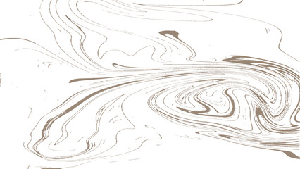 Beautiful abstract wallpaper. Marble texture. Unusual art technique. Brown background, white waves. Creative artwork.