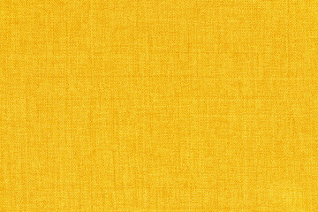 Yellow linen fabric cloth texture background, seamless pattern of natural textile.
