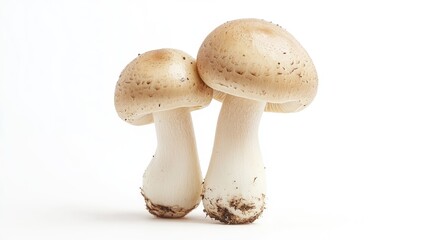 Fototapeta premium Straw mushroom Volvariella volvacea displayed against a white background