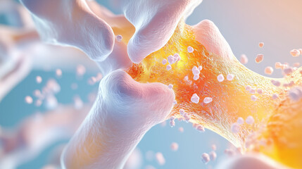 3D Calcium Hologram Strengthening Bones: Dense Bone Structure and Skeletal Health Integrity Visualization