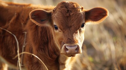 A Young Cow Has A Beautiful Face