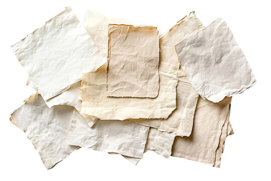 A vibrant collection of scattered papers in various orientations, set against a crisp white background, emphasizing the interplay between order and disorder.