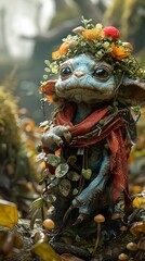 Fototapeta premium Enchanted Forest Creature: A Whimsical Fantasy Illustration