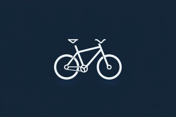 Minimalist bicycle icon for representation of outdoor cycling.