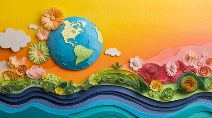 Naklejka premium A Colorful World, Crafted with Care 