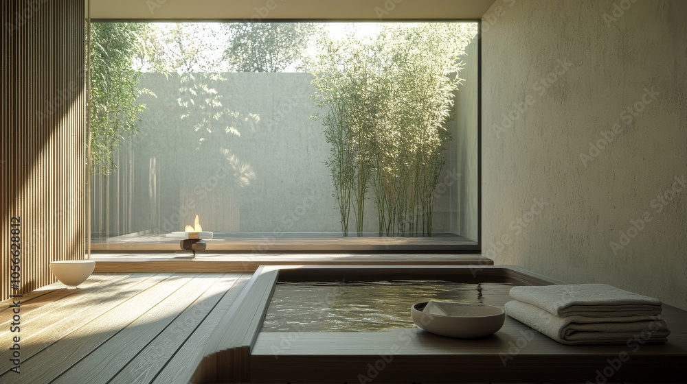 Poster simple spa experience with a minimalist approach.