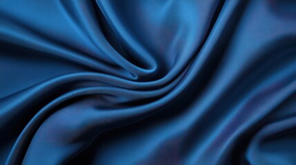 Obraz premium Luxurious blue silk fabric with smooth texture, perfect for elegant designs and backgrounds.