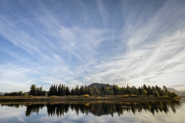 Wispy clouds over Oxbow Bend