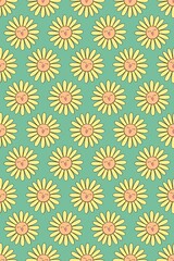 seamless pattern background with happy cute flower