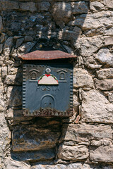 Vintage Italian Mailbox on Stone Wall