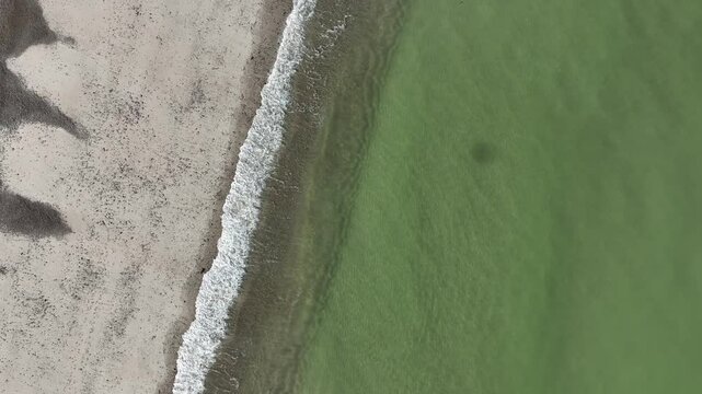 Aerial view of Sandy Neck Beach on Cape Cod in Barnstable, Massachusetts.
