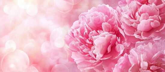 Obraz premium Pink Peony Flower Background Beautiful Spring
