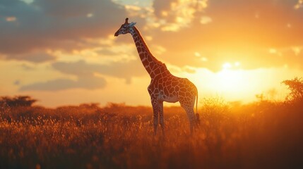 Giraffe as a pioneer in wildlife and natural wonders
