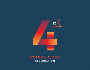 4st anniversary colorful