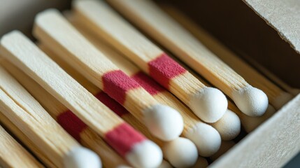 Opened box of matches displaying visible matchsticks