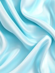 Fototapeta premium Luxurious silky fabric in soft shades of blue, elegant textures and smooth drapes, perfect for design backgrounds.