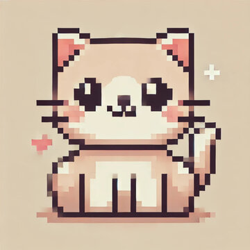 Pixel Cat Art