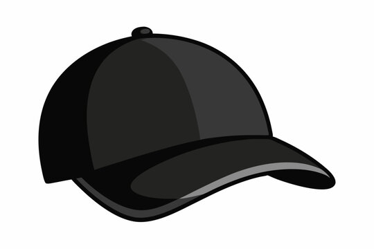 recommend clip art: Black baseball cap vector.