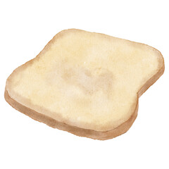 Watercolor bread slice