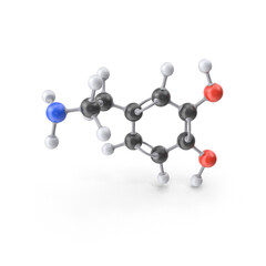 Dopamine atom molecule structure © vegian