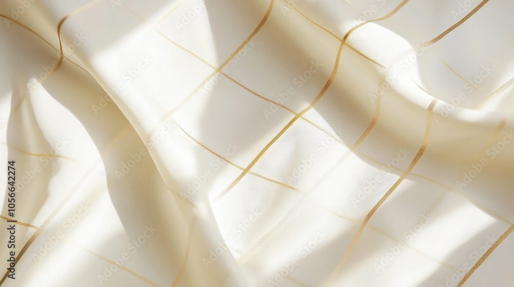 Poster elegant minimalist background featuring a soft gold grid on a light cream canvas