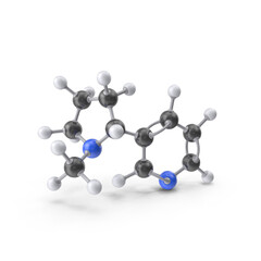 Nicotine atom molecule structure