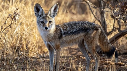 Obraz premium Black Backed Jackal Limpopo South Africa