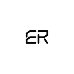 ER monogram logo design letter text name symbol monochrome logotype alphabet character simple logo