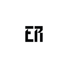 ER monogram logo design letter text name symbol monochrome logotype alphabet character simple logo