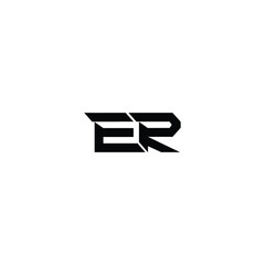 ER monogram logo design letter text name symbol monochrome logotype alphabet character simple logo