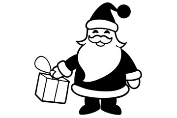 santa claus with gift