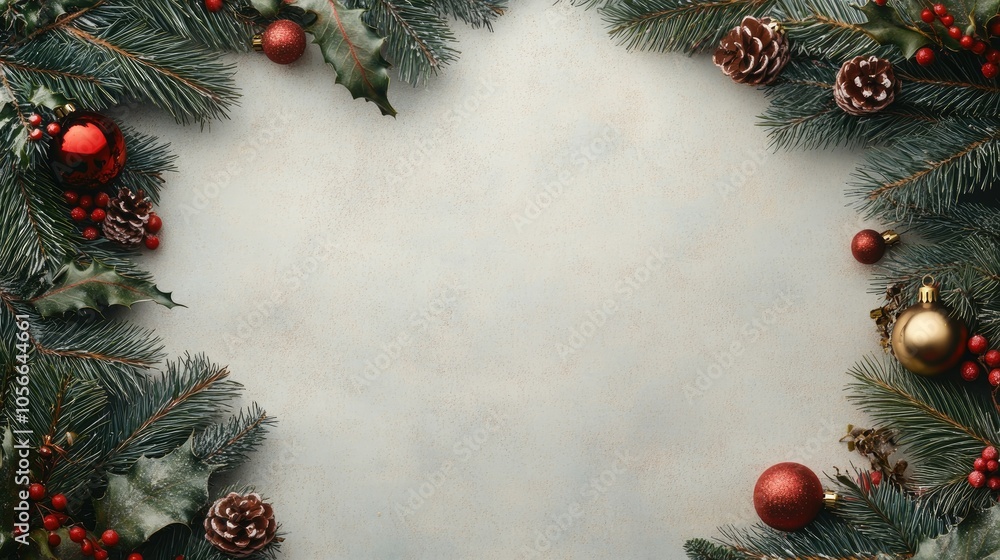 Poster blank canvas with a festive christmas theme on an added background created using ai