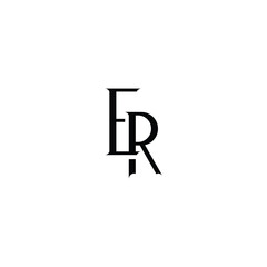 ER monogram logo design letter text name symbol monochrome logotype alphabet character simple logo