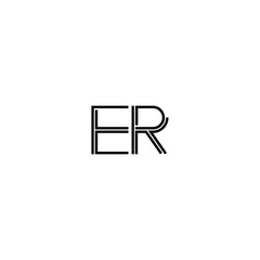 ER monogram logo design letter text name symbol monochrome logotype alphabet character simple logo