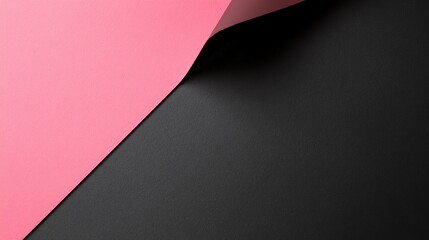 Trendy duotone black and pink paper backdrop Ideal for product announcement mockups Emphasizes minimalist aesthetics