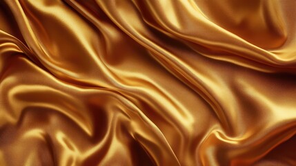 Obraz premium Golden silk background featuring folds and an abstract texture of rippled satin ideal for a long banner design