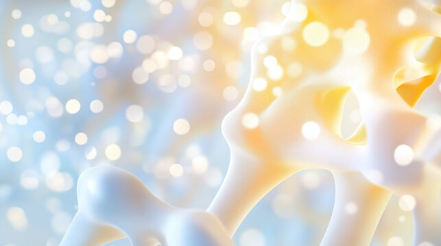 Medical Advertisement Featuring Holographic Vitamin K2 and D3 Supporting Strong Bones, Calcium Absorption, and Immune Function