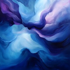 Obraz premium Ethereal Emotional Visualization Abstract Fluid Forms Portray Mental Health and Balanced Feelings