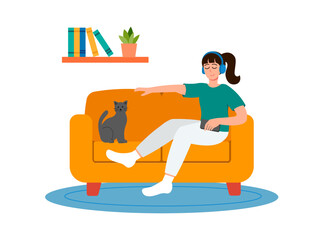 Woman Activity 2 Listen to Music