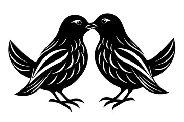 two birds vector