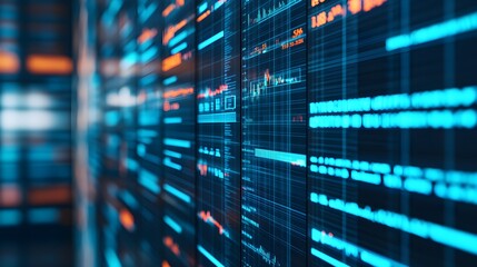 Obraz premium Digital Data Analytics Display