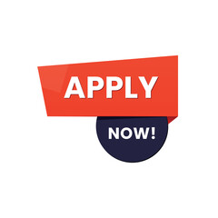 vector Apply now button and labels design set
