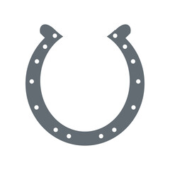 horseshoe icon logo design template