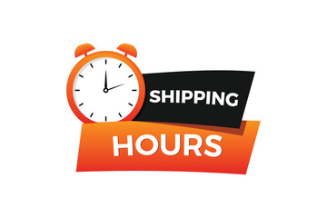 vector shipping hours concept design
