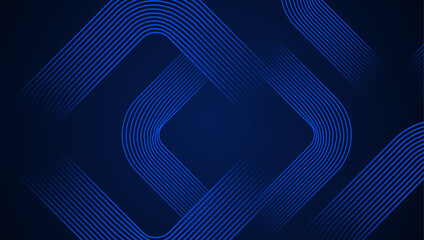 Abstract Blue Geometric Background With Dynamic Lines