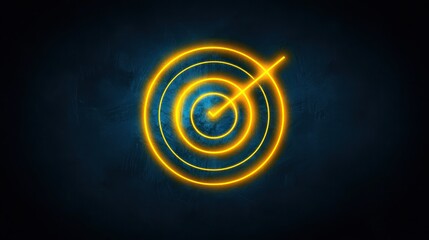 Line icon for objective focus, clean and goal-oriented design.